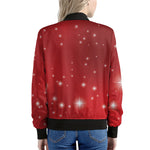 Shiny Sparkle Print Women's Bomber Jacket