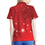 Shiny Sparkle Print Women's Polo Shirt