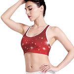 Shiny Sparkle Print Women's Sports Bra