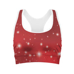 Shiny Sparkle Print Women's Sports Bra