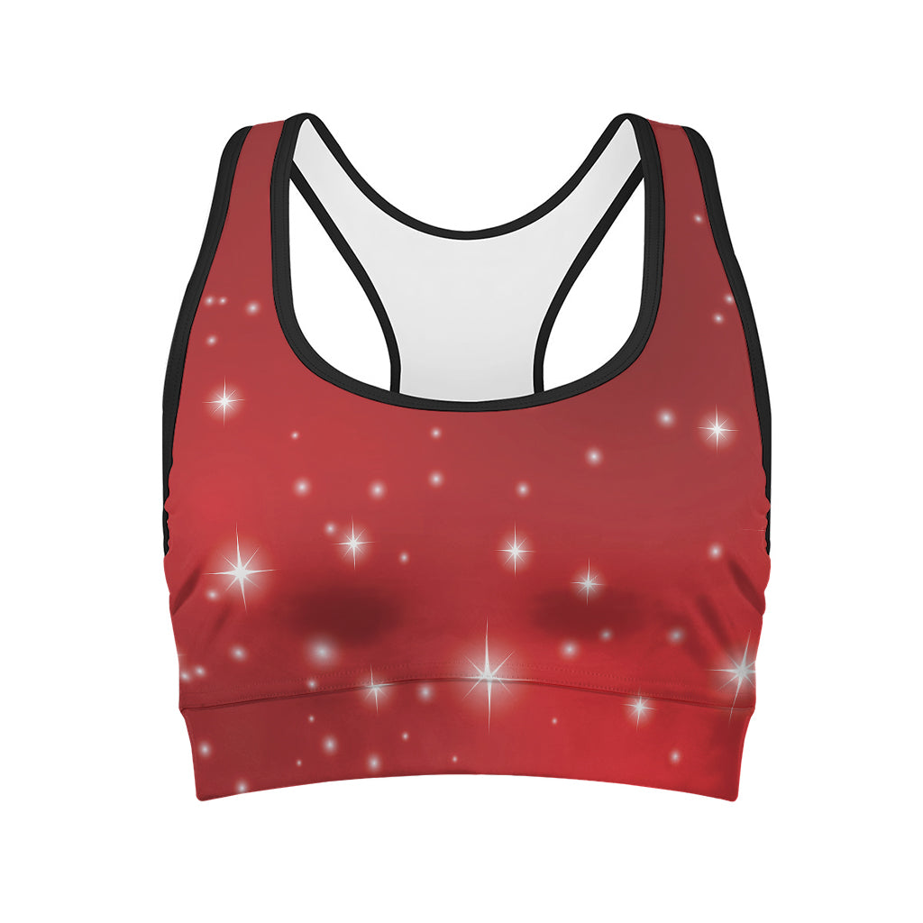 Shiny Sparkle Print Women's Sports Bra