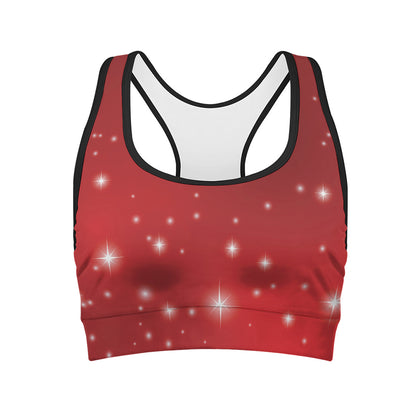 Shiny Sparkle Print Women's Sports Bra