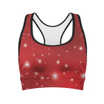 Shiny Sparkle Print Women's Sports Bra