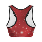 Shiny Sparkle Print Women's Sports Bra