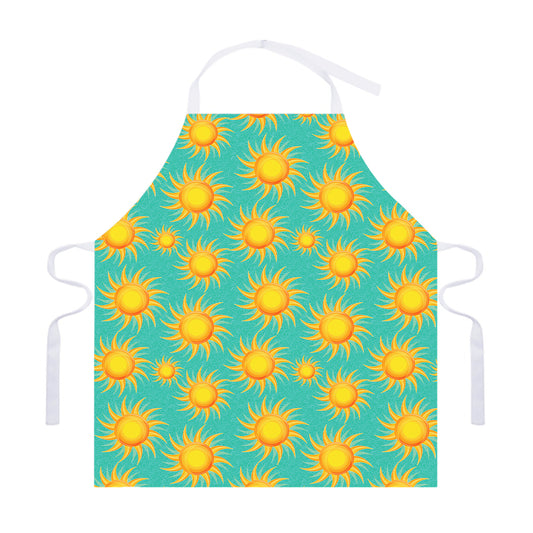 Shiny Sun Pattern Print Adjustable Apron