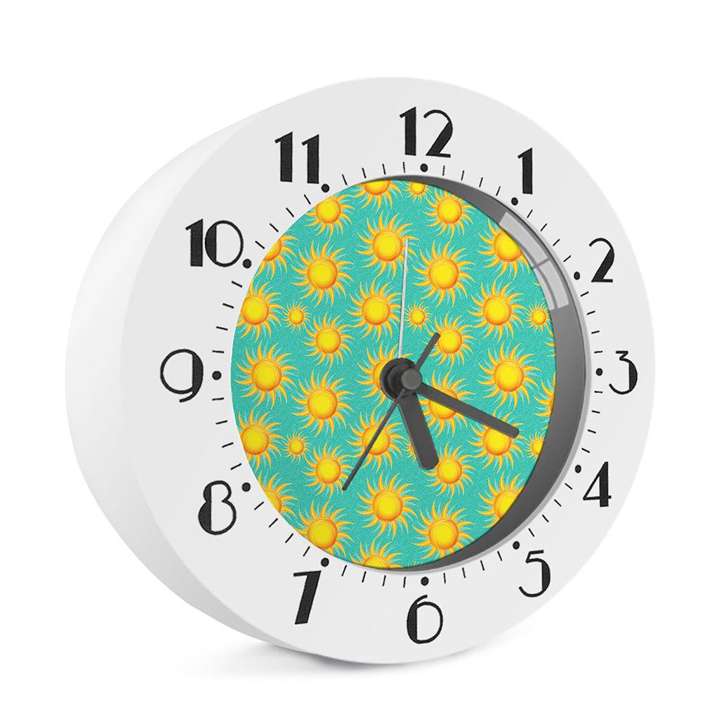 Shiny Sun Pattern Print Alarm Clock