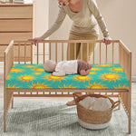 Shiny Sun Pattern Print Baby Crib Sheet