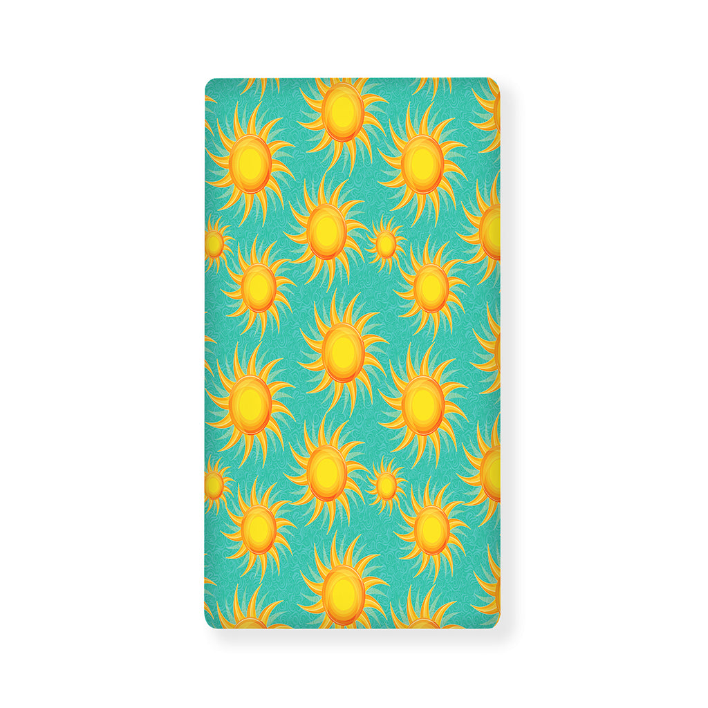 Shiny Sun Pattern Print Baby Crib Sheet