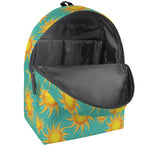 Shiny Sun Pattern Print Backpack
