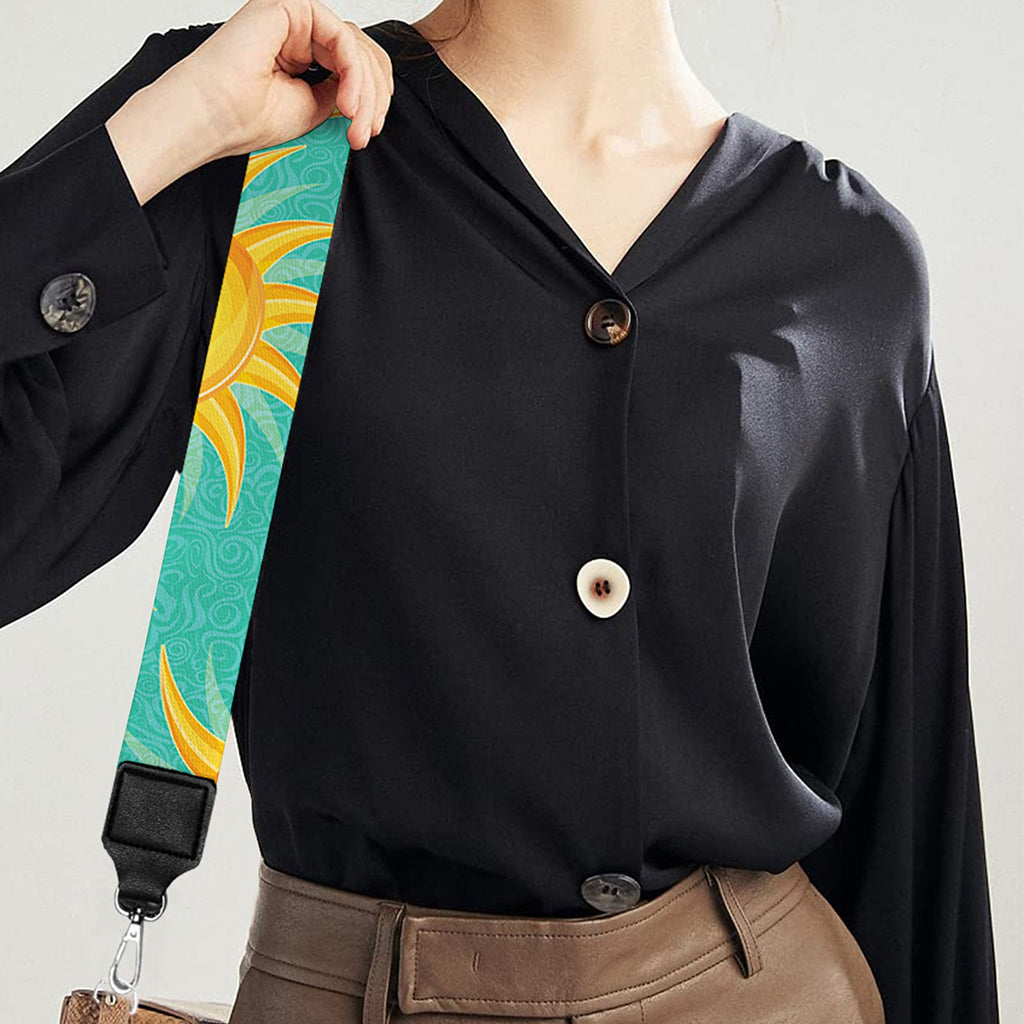 Shiny Sun Pattern Print Bag Strap