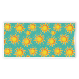 Shiny Sun Pattern Print Beach Towel