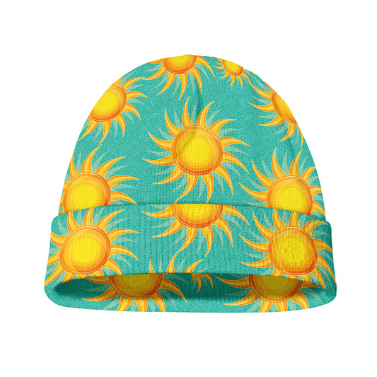 Shiny Sun Pattern Print Beanie