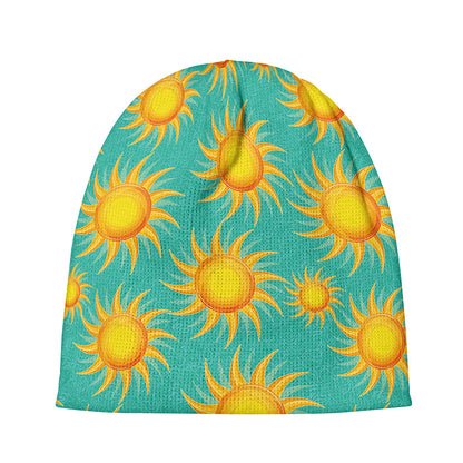 Shiny Sun Pattern Print Beanie