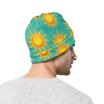 Shiny Sun Pattern Print Beanie