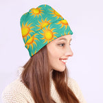 Shiny Sun Pattern Print Beanie