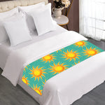 Shiny Sun Pattern Print Bed Runner
