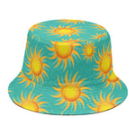 Shiny Sun Pattern Print Bucket Hat