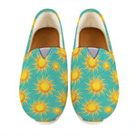 Shiny Sun Pattern Print Casual Shoes