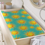 Shiny Sun Pattern Print Changing Pad Cover