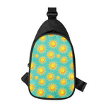 Shiny Sun Pattern Print Chest Bag