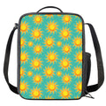 Shiny Sun Pattern Print Crossbody Lunch Bag
