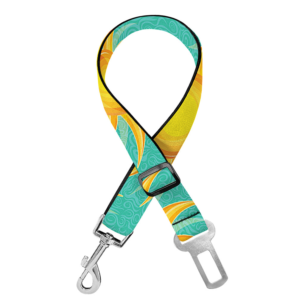 Shiny Sun Pattern Print Dog Seat Belt