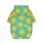Shiny Sun Pattern Print Dog Zip Up Hoodie