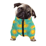 Shiny Sun Pattern Print Dog Zip Up Jacket