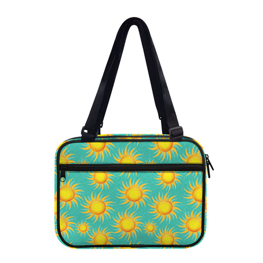 Shiny Sun Pattern Print Double Strap Bible Bag