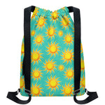 Shiny Sun Pattern Print Drawstring Backpack