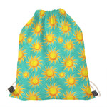 Shiny Sun Pattern Print Drawstring Bag
