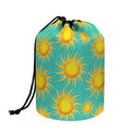 Shiny Sun Pattern Print Drawstring Makeup Bag