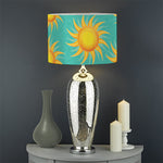 Shiny Sun Pattern Print Drum Lamp Shade
