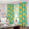 Shiny Sun Pattern Print Extra Wide Grommet Curtains