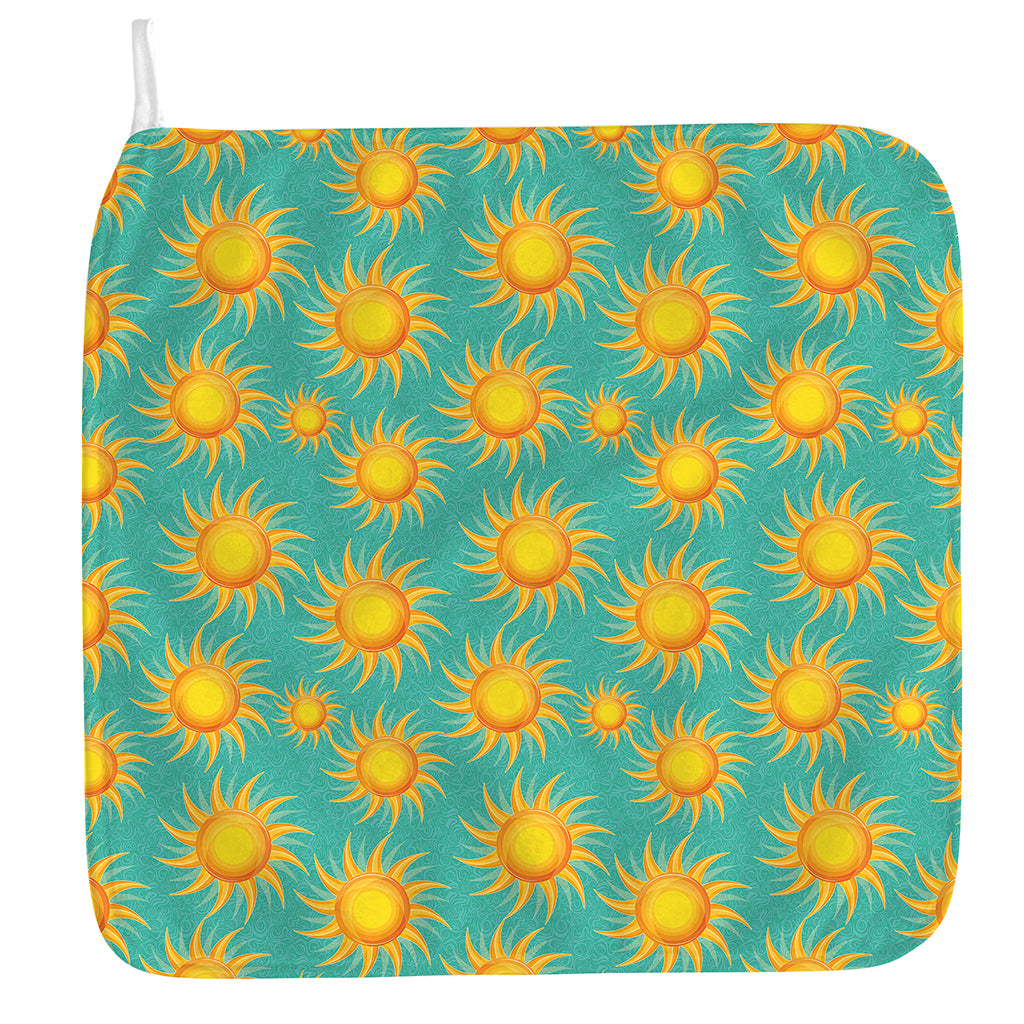 Shiny Sun Pattern Print Hand Towel
