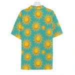 Shiny Sun Pattern Print Hawaiian Shirt
