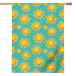 Shiny Sun Pattern Print House Flag