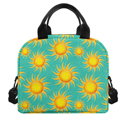 Shiny Sun Pattern Print Insulated Lunch Bag