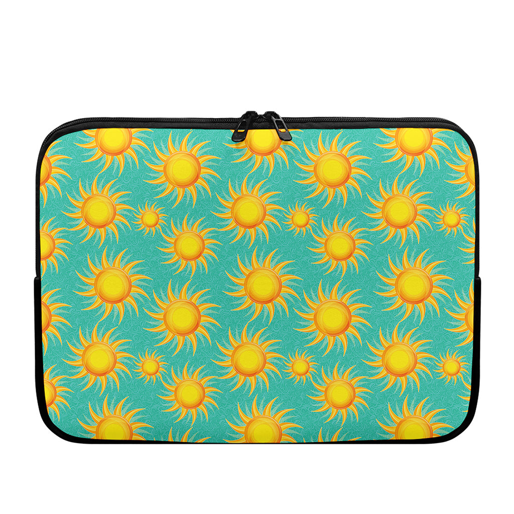 Shiny Sun Pattern Print Laptop Sleeve