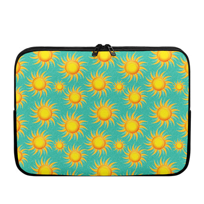 Shiny Sun Pattern Print Laptop Sleeve