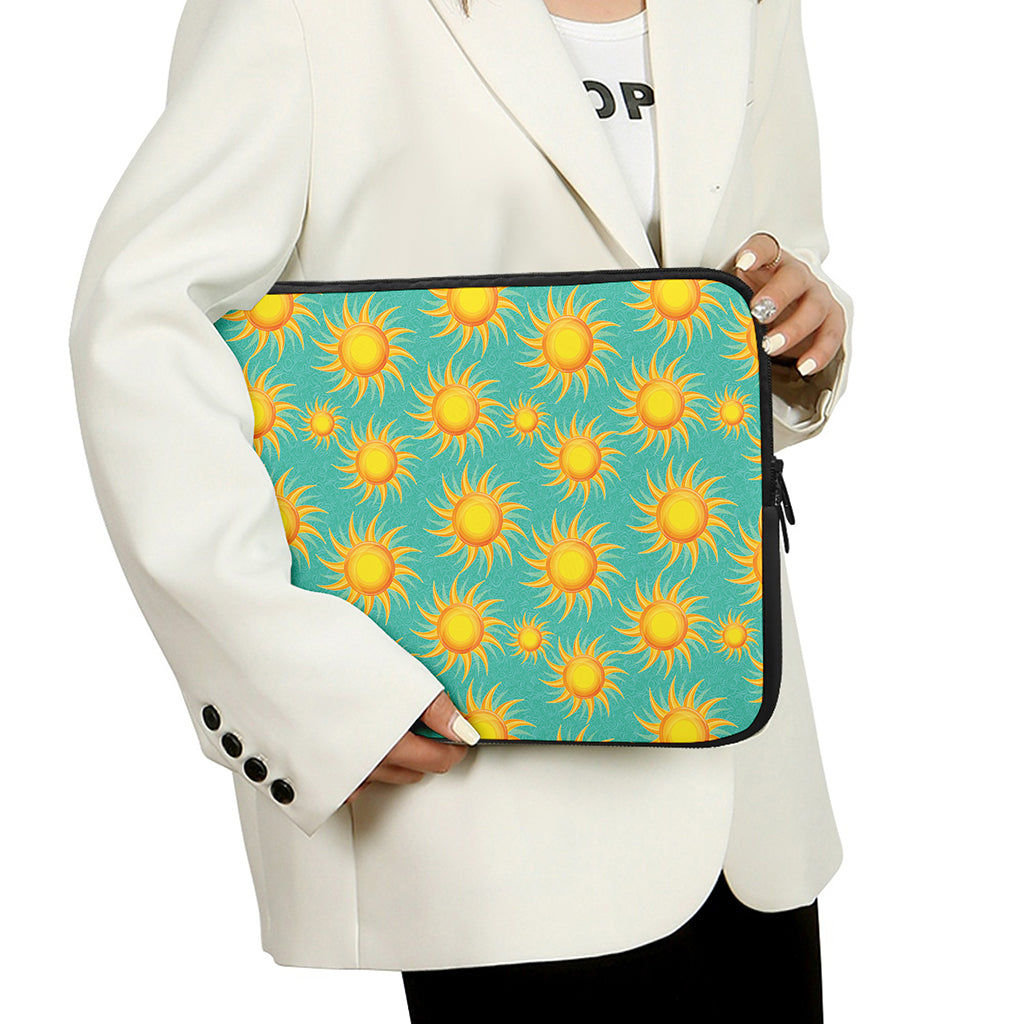 Shiny Sun Pattern Print Laptop Sleeve