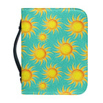Shiny Sun Pattern Print Leather Bible Cover