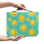 Shiny Sun Pattern Print Leather Bible Cover