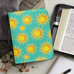 Shiny Sun Pattern Print Leather Bible Cover