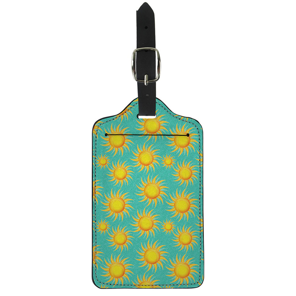 Shiny Sun Pattern Print Luggage Tag