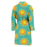 Shiny Sun Pattern Print Men's Bathrobe