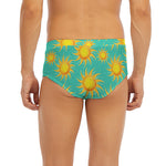 Shiny Sun Pattern Print Men's Briefs