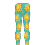Shiny Sun Pattern Print Men's leggings