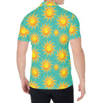 Shiny Sun Pattern Print Men's Shirt