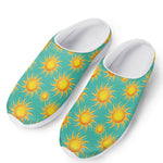 Shiny Sun Pattern Print Mesh Casual Shoes
